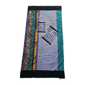 Vintage Gramercy Towel Beach  30 X 60” Aztec Cotton Terry 1990s